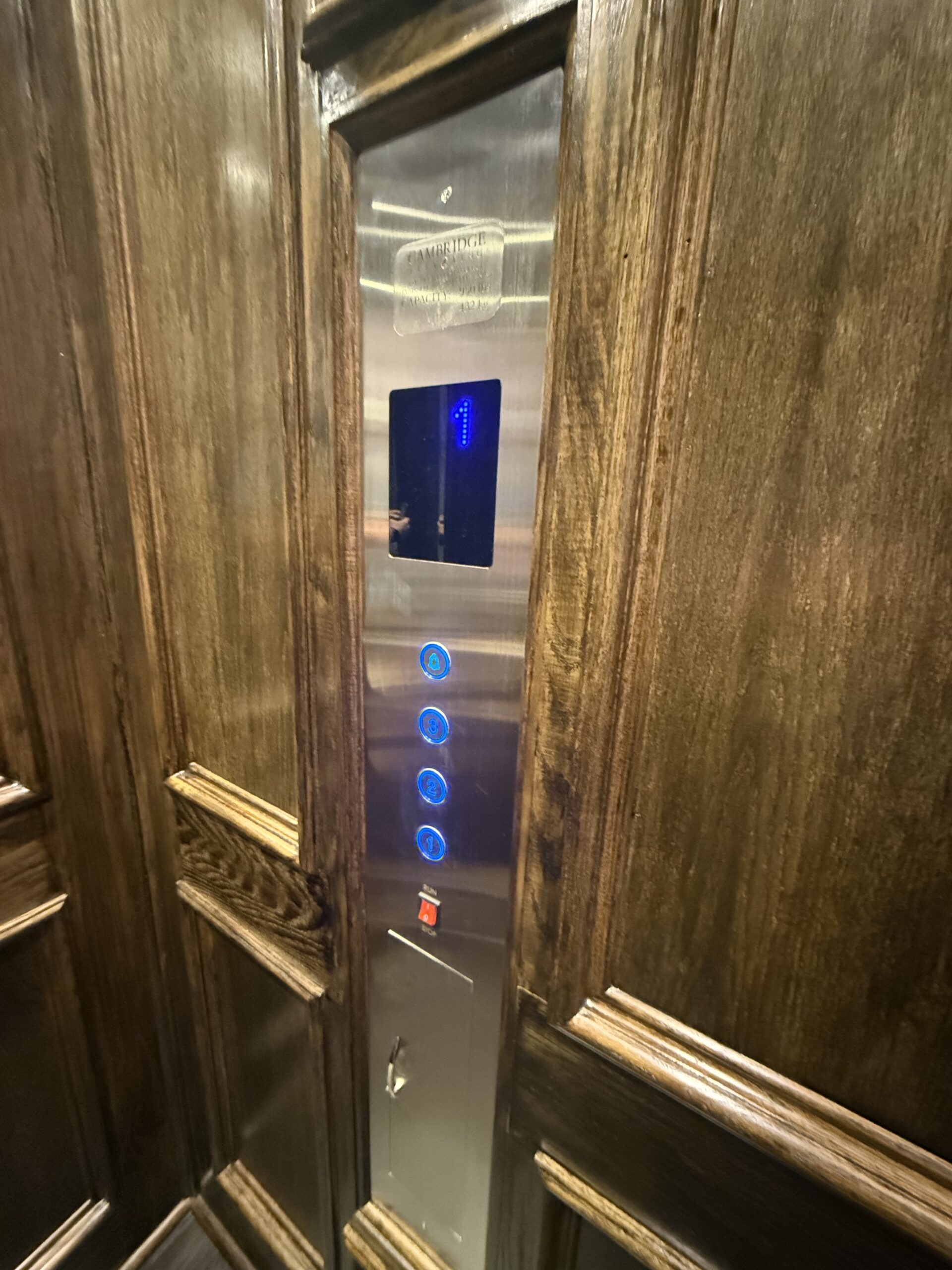 Modern residential elevator cab