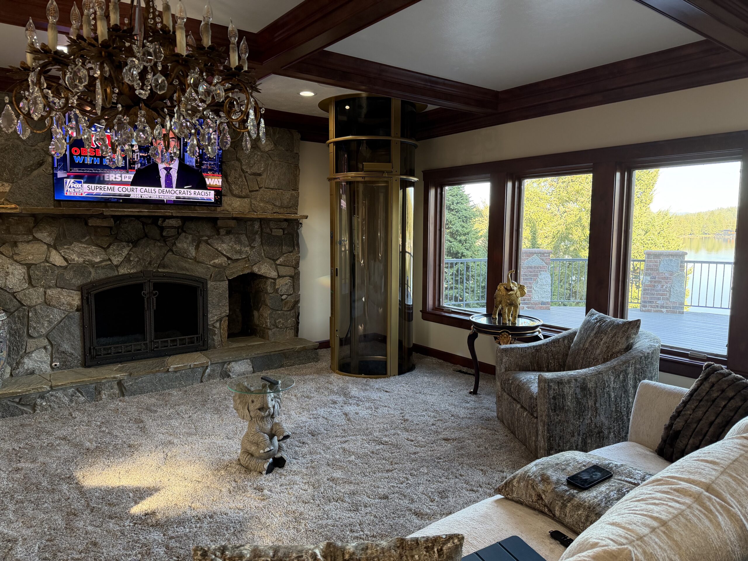Homeowner enjoying independent access with a residential elevator in Spokane
